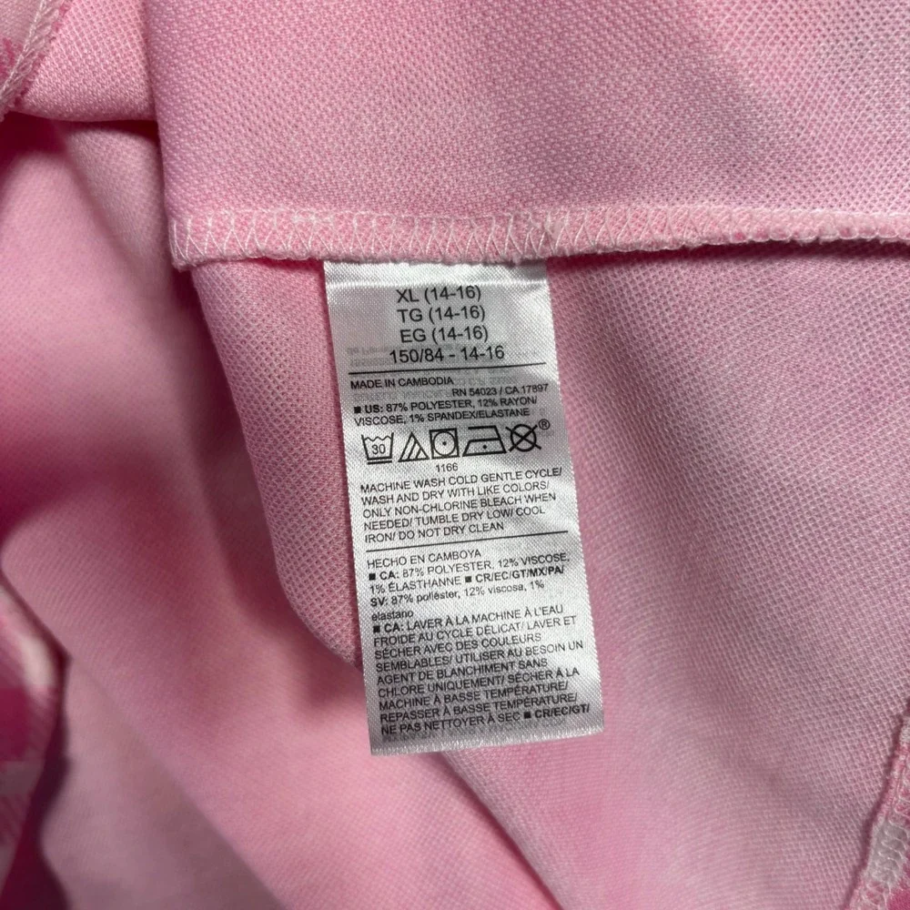 Old Navy Dress Youth Girls‎ XL Pink Gingham Empire Waist Sleeveless Barbiecore